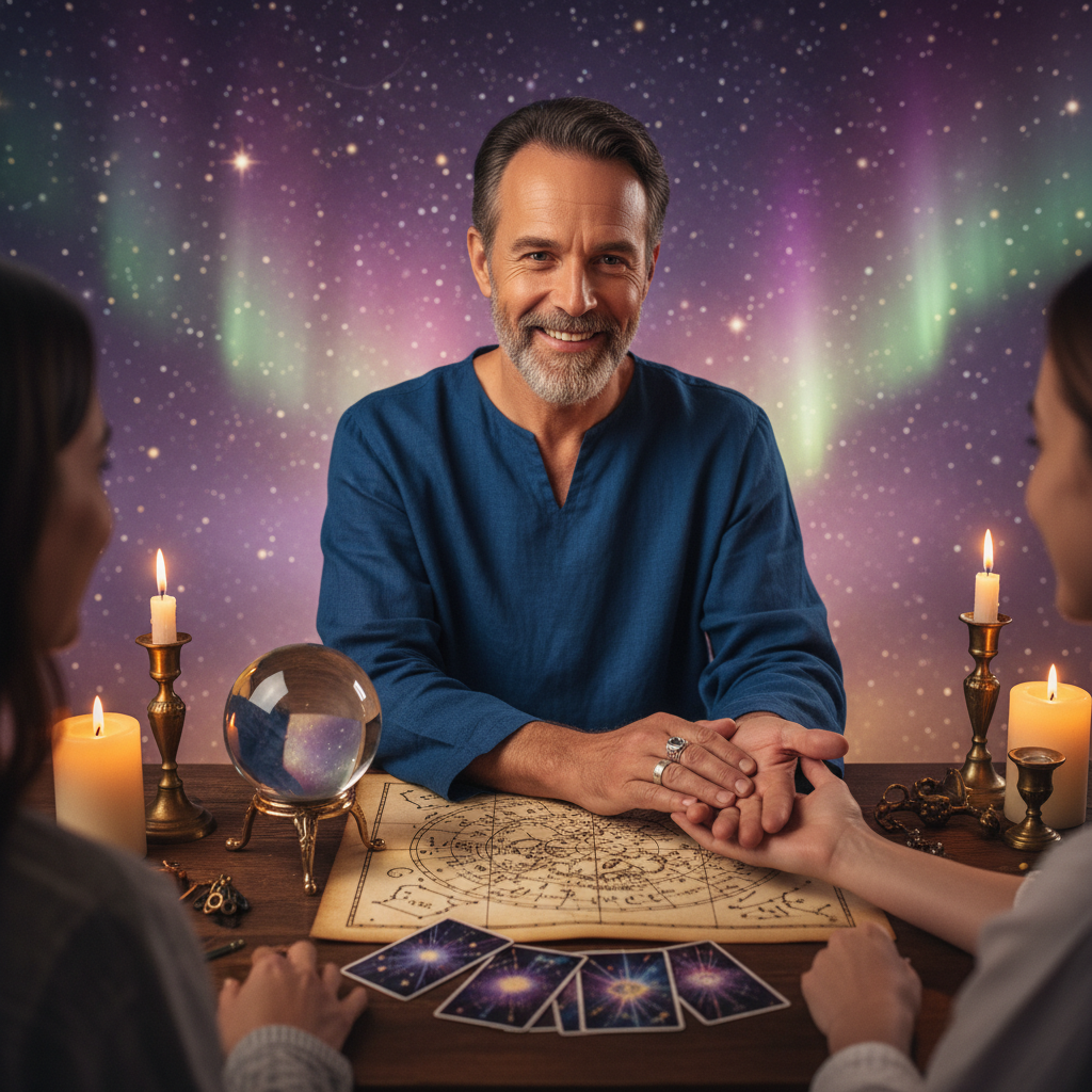 Mystical celestial chart with stars representing astrology in Austin Texas