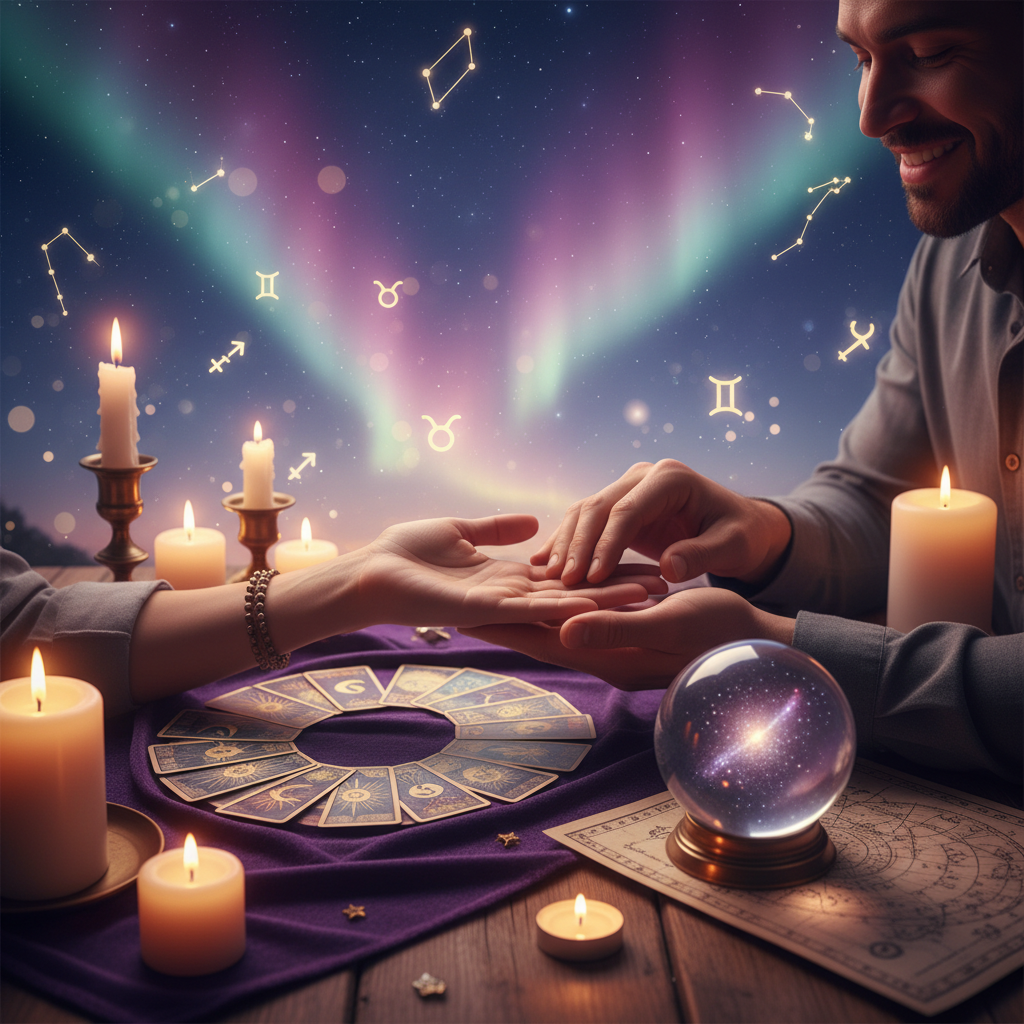 Mystical celestial imagery representing spiritual guidance in Austin TX