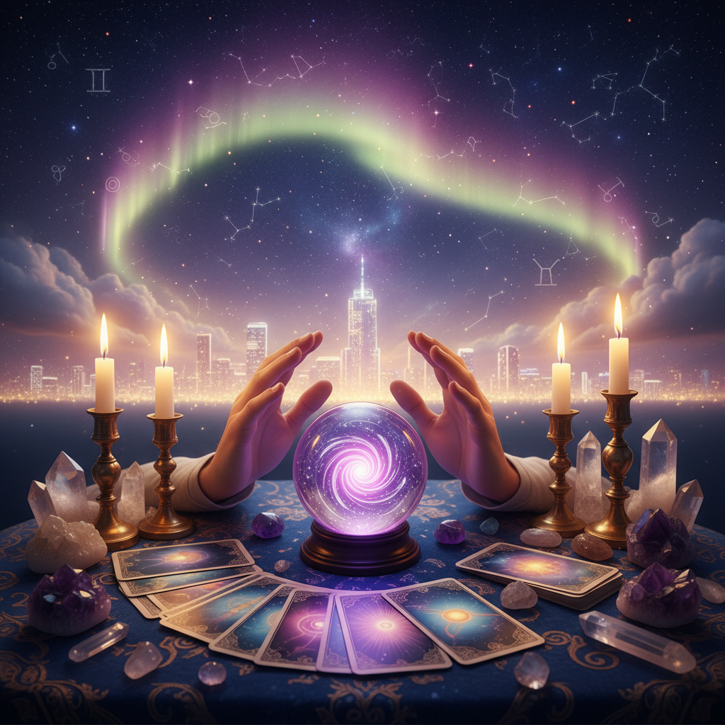 Mystical celestial vision representing clairvoyance in Austin TX