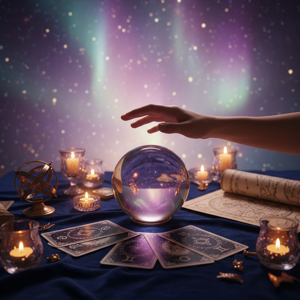 Mystical celestial design illustrating numerology and life path in Austin TX