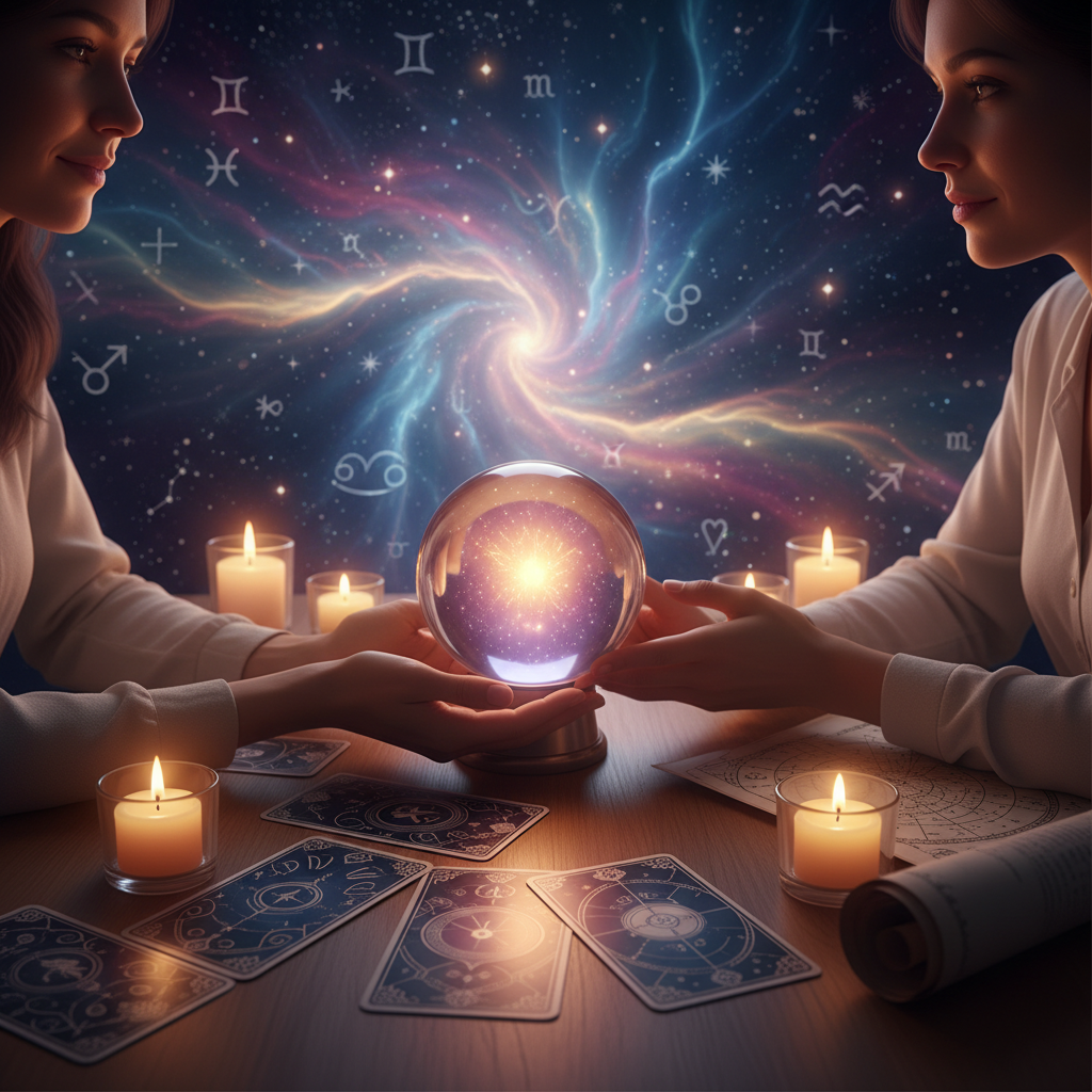 Mystical celestial image symbolizing connection with departed loved ones in Austin TX