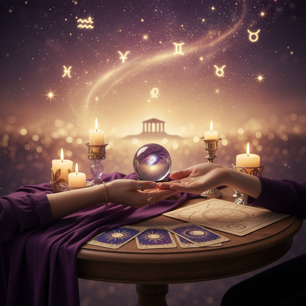 Mystical celestial image illustrating soul journey and past life regression in Austin