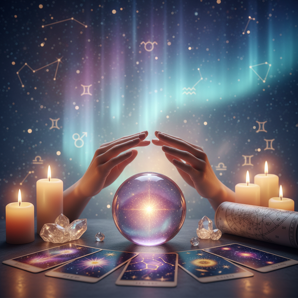 Mystical celestial lights representing soul journey in Austin TX