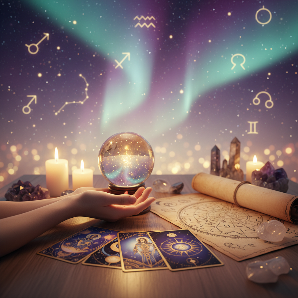 Mystical celestial energy flow representing spiritual healing in Austin TX