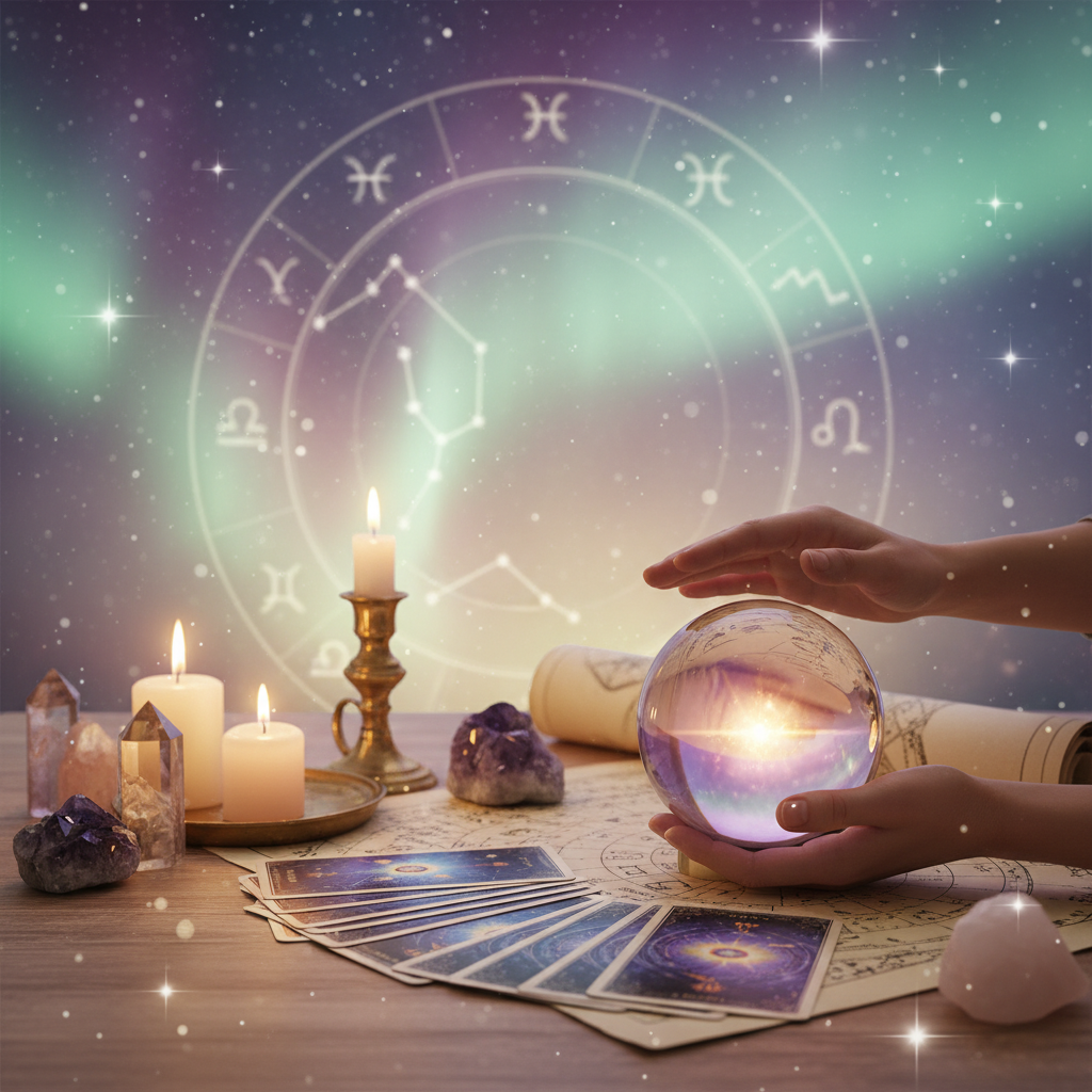 Mystical celestial energy flow representing spiritual healing in Austin TX