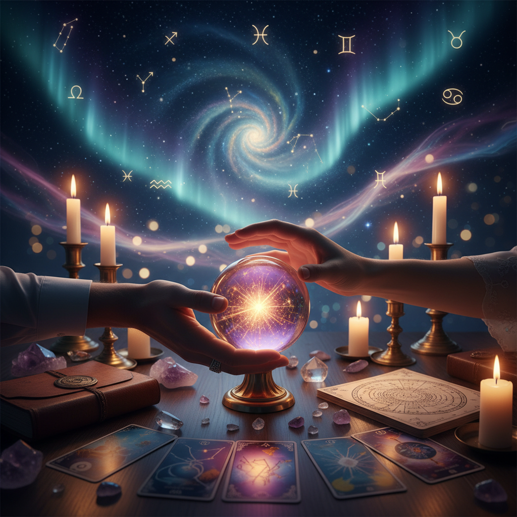 Spiritual energy healing session with cosmic elements in Austin Texas