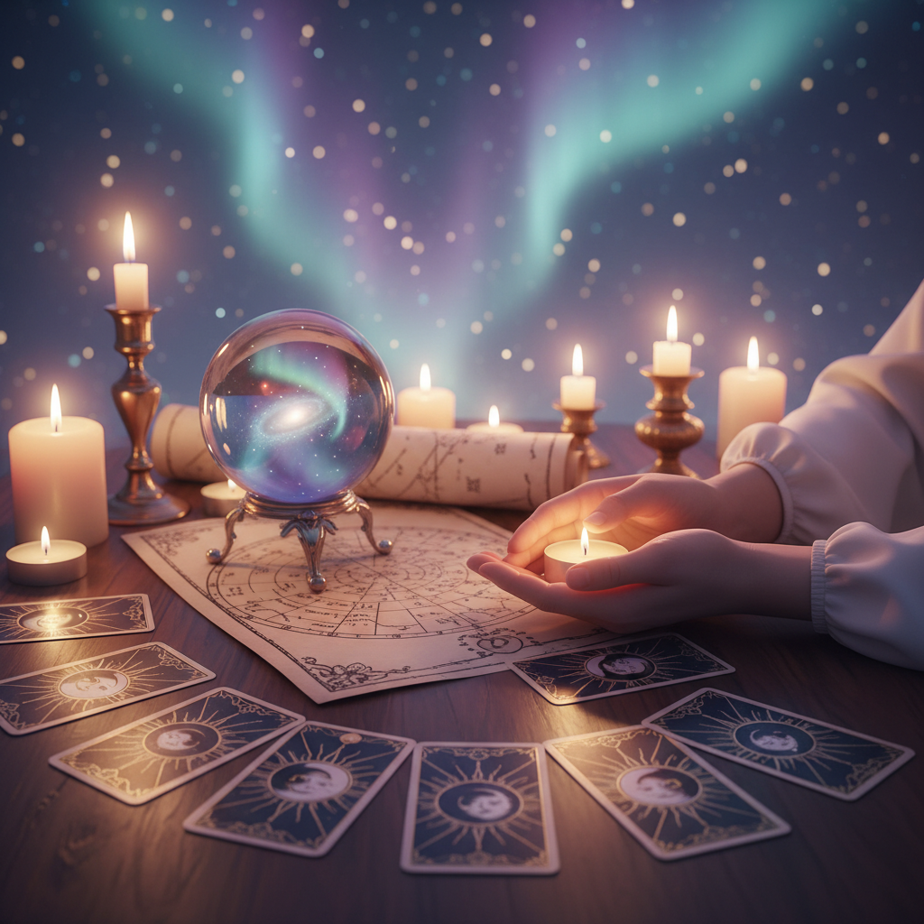 Vastu Consultant Austin TX: Harmonize Your Home & Business Mystical celestial energy aligning with Austin TX cityscape background