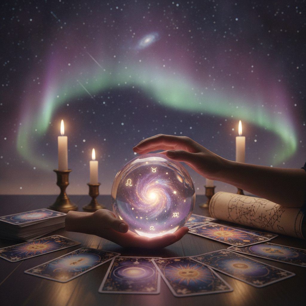 Mystical celestial design representing career and financial guidance in Austin Texas