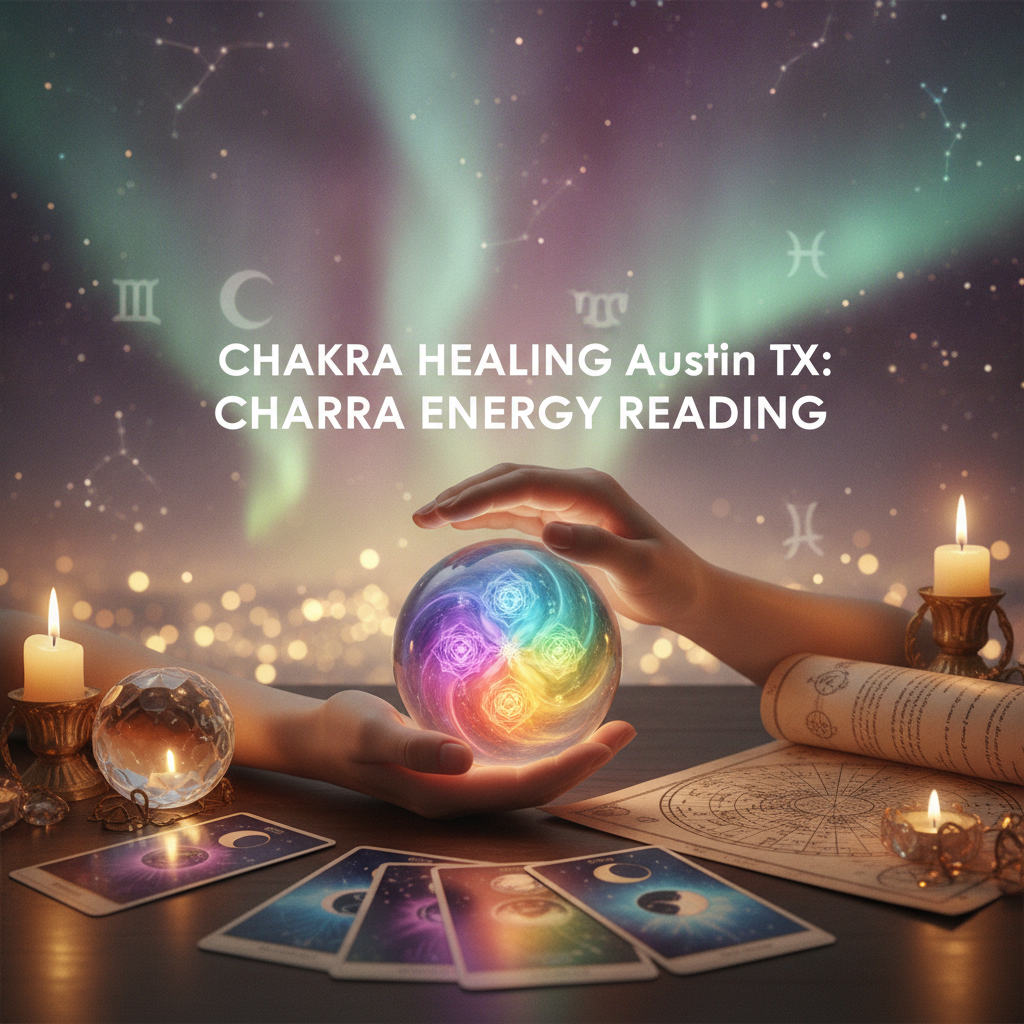 Mystical celestial image representing chakra energy healing in Austin Texas