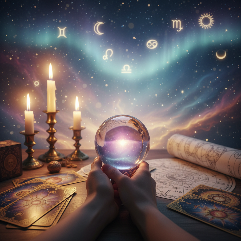 Mystical celestial image representing clairvoyant visions in Austin TX