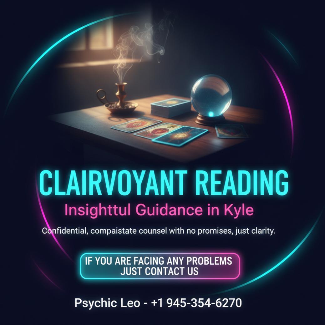 Clairvoyant reading tools on wooden table in Kyle, TX setting
