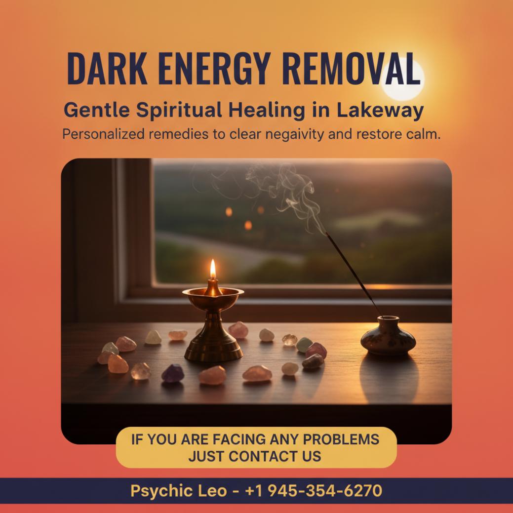 Dark energy removal altar with crystals and incense in Lakeway Texas