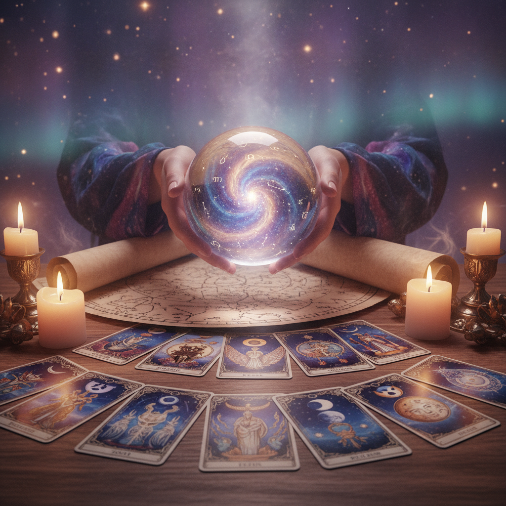Discover Dream Interpretation Austin TX with Psychic Leo Mystical celestial dream symbols over Austin cityscape with spiritual aura