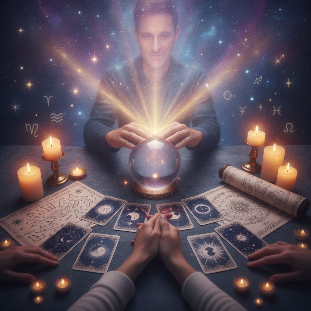 Mystical celestial light symbolizing spiritual connection in Austin TX