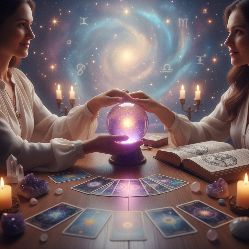 Mystical celestial light connecting spirits in Austin TX atmosphere