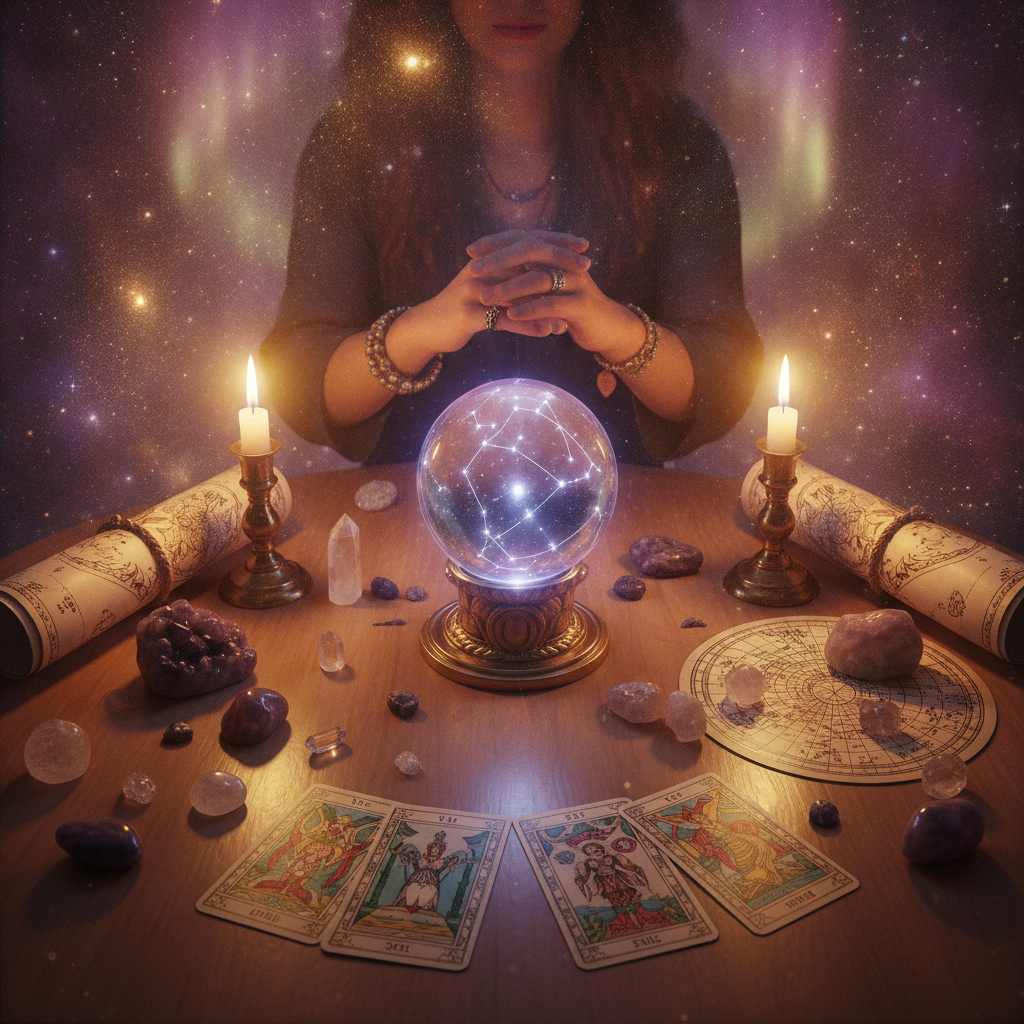 Mystical celestial image representing past life regression in Austin TX