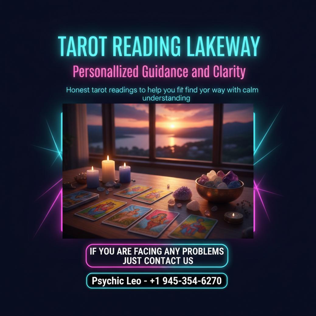 tarot cards and candles on wooden table near window in Lakeway TX