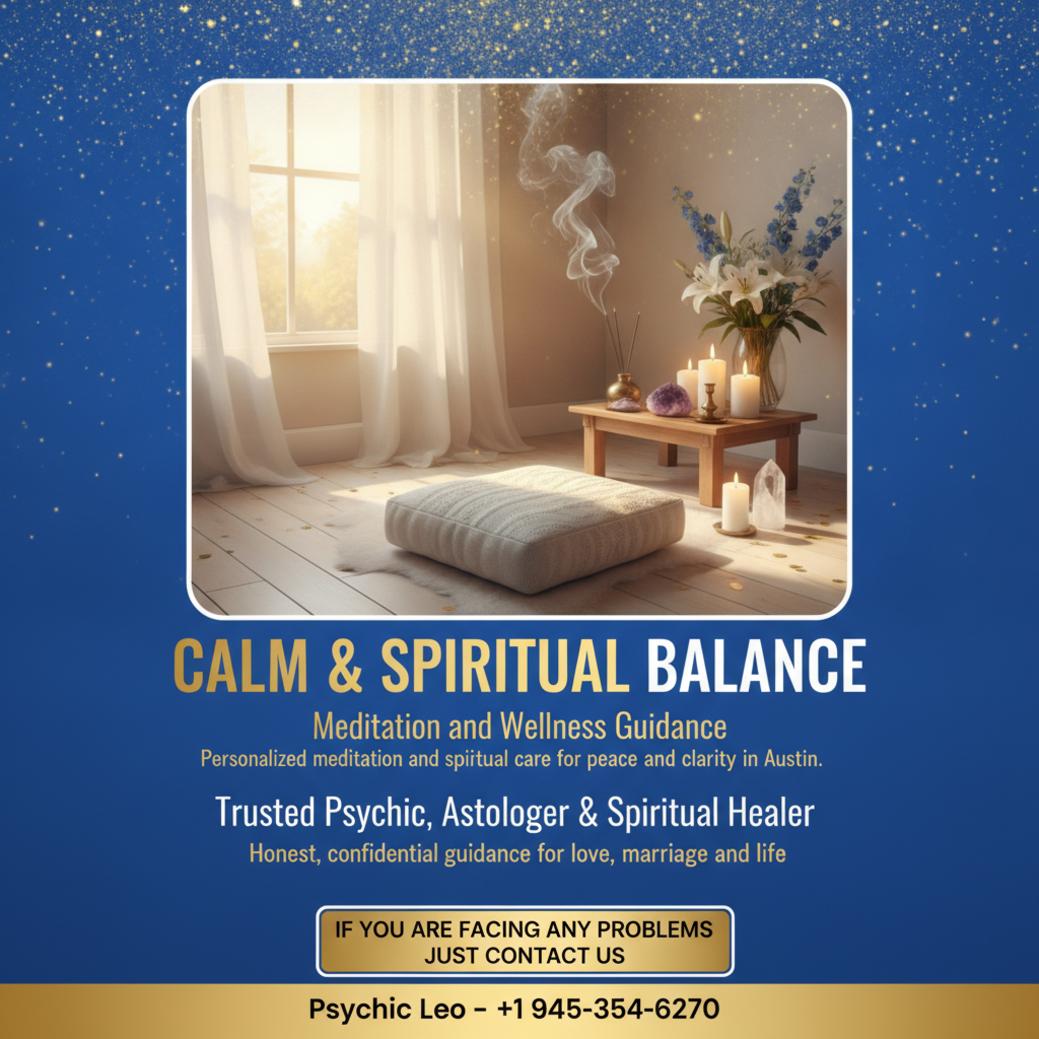 serene meditation space for meditation and spiritual wellness in Austin, TX