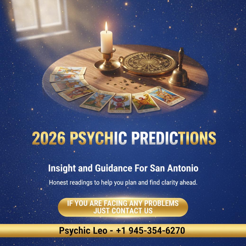Softly lit tarot and astrology setup for 2026 psychic predictions San Antonio
