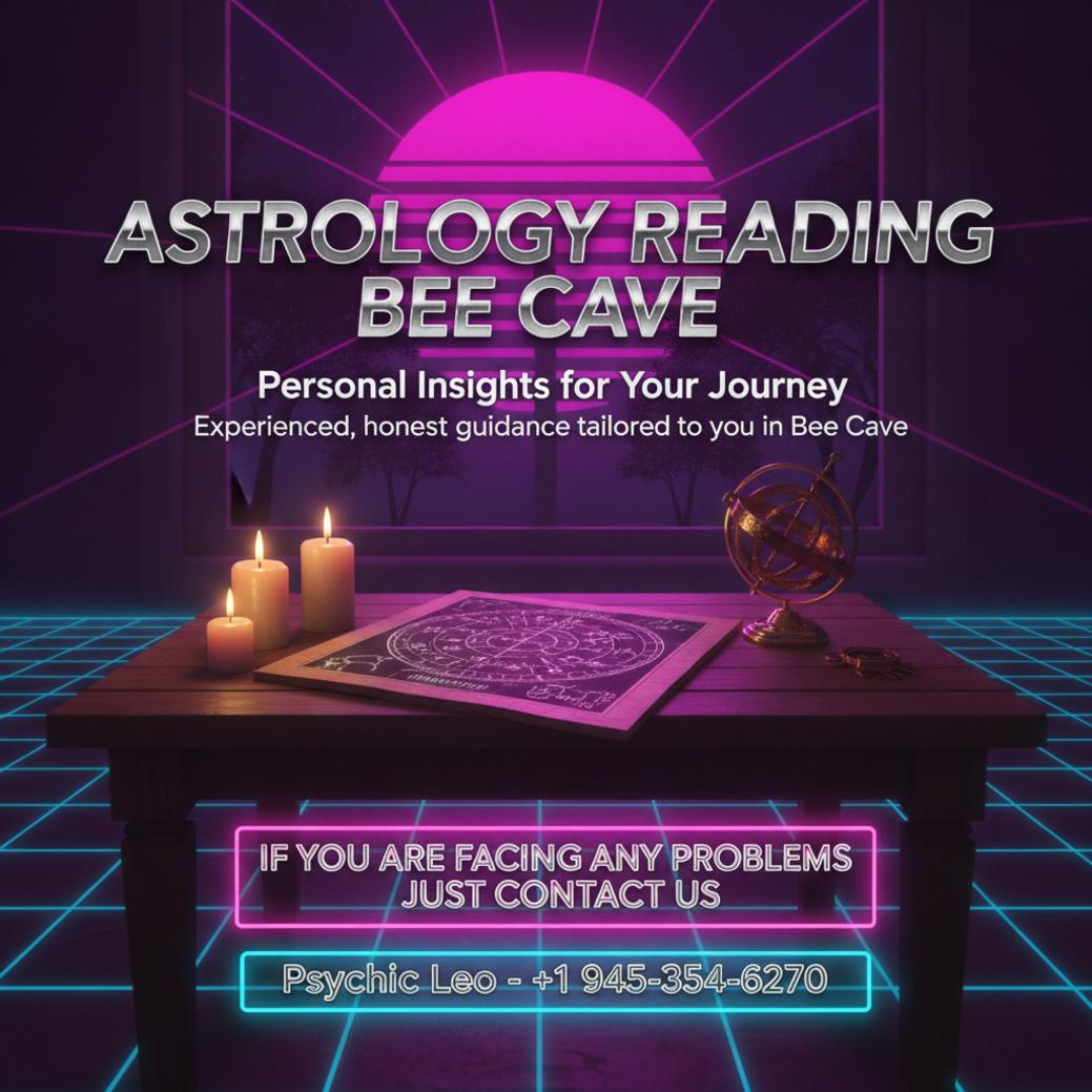 Astrology reading setup with chart and candles in Bee Cave, TX