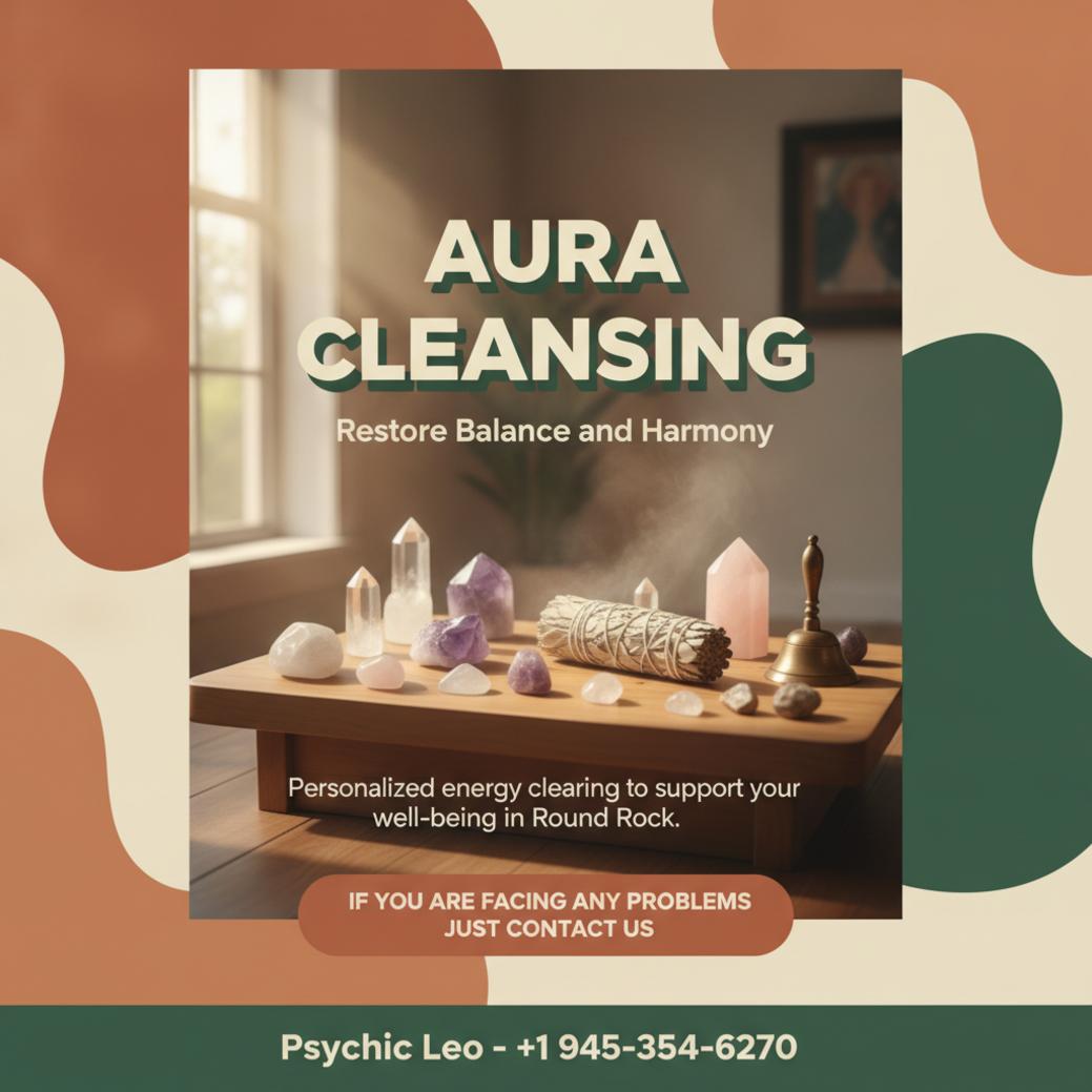 Calm aura cleansing altar with crystals and sage in Round Rock