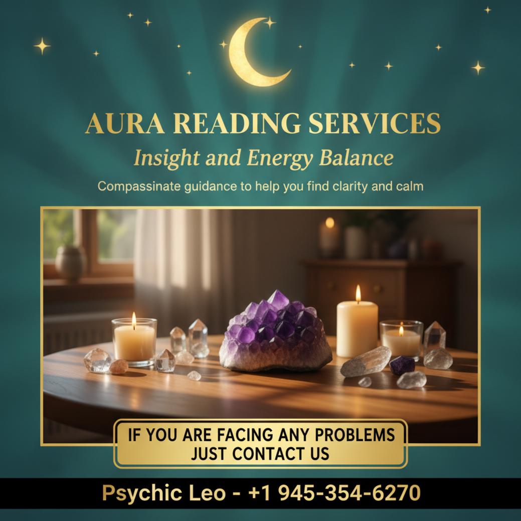 aura reading setup with crystals and candles in Buda, TX
