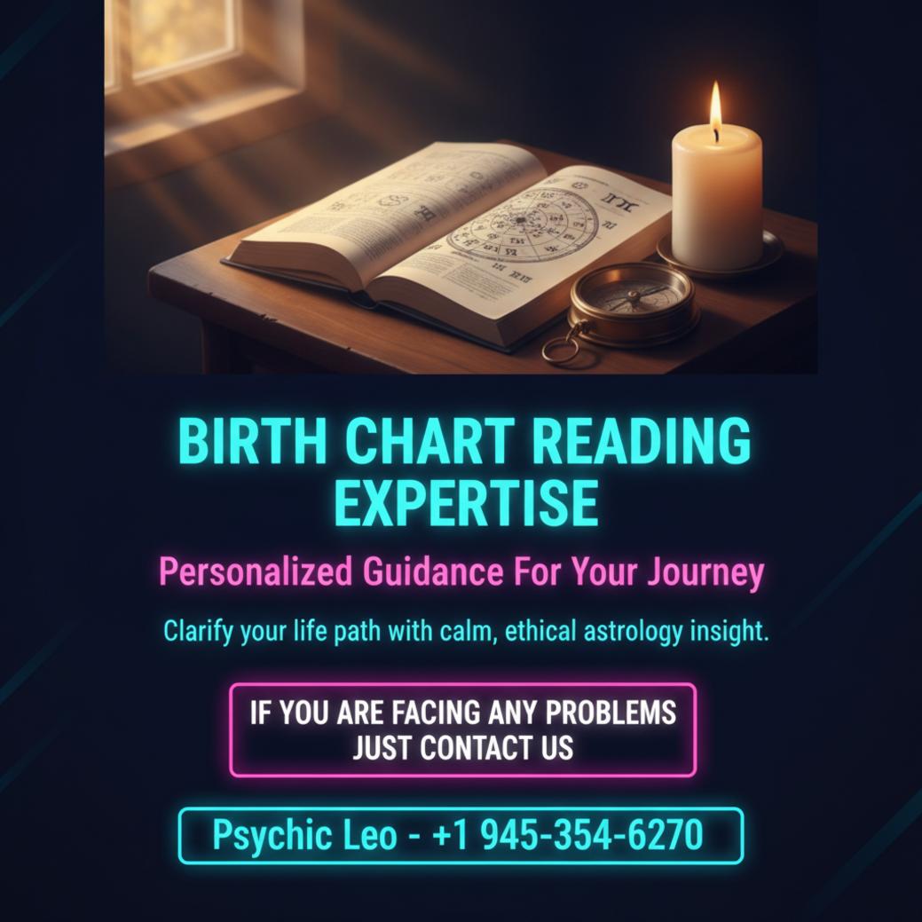 birth chart reading setup with candle and compass in Kyle TX