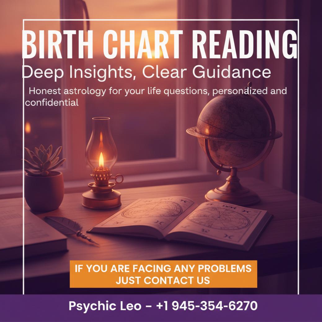 Birth chart reading tools and booklet on wooden desk in Leander TX