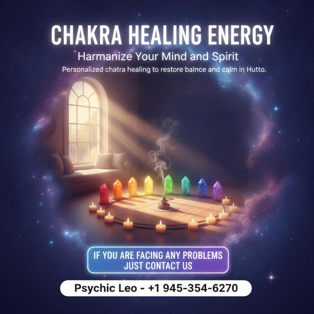 chakra healing setup with crystals and candles in Hutto Texas