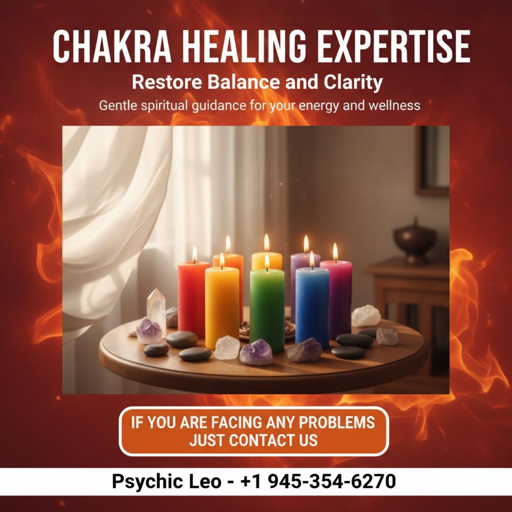 chakra healing session setup with candles and crystals in Kyle TX
