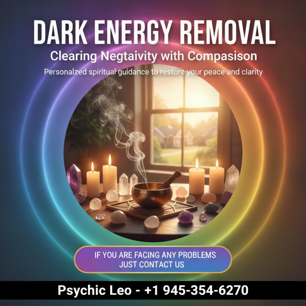 dark energy removal altar with candles and crystals in Pflugerville
