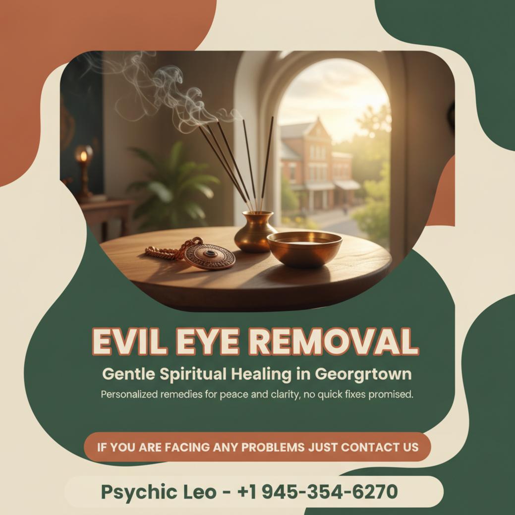 evil eye removal altar with incense and charm in Georgetown Texas