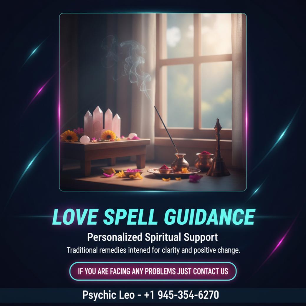 love spell casting altar with crystals and puja items in Round Rock