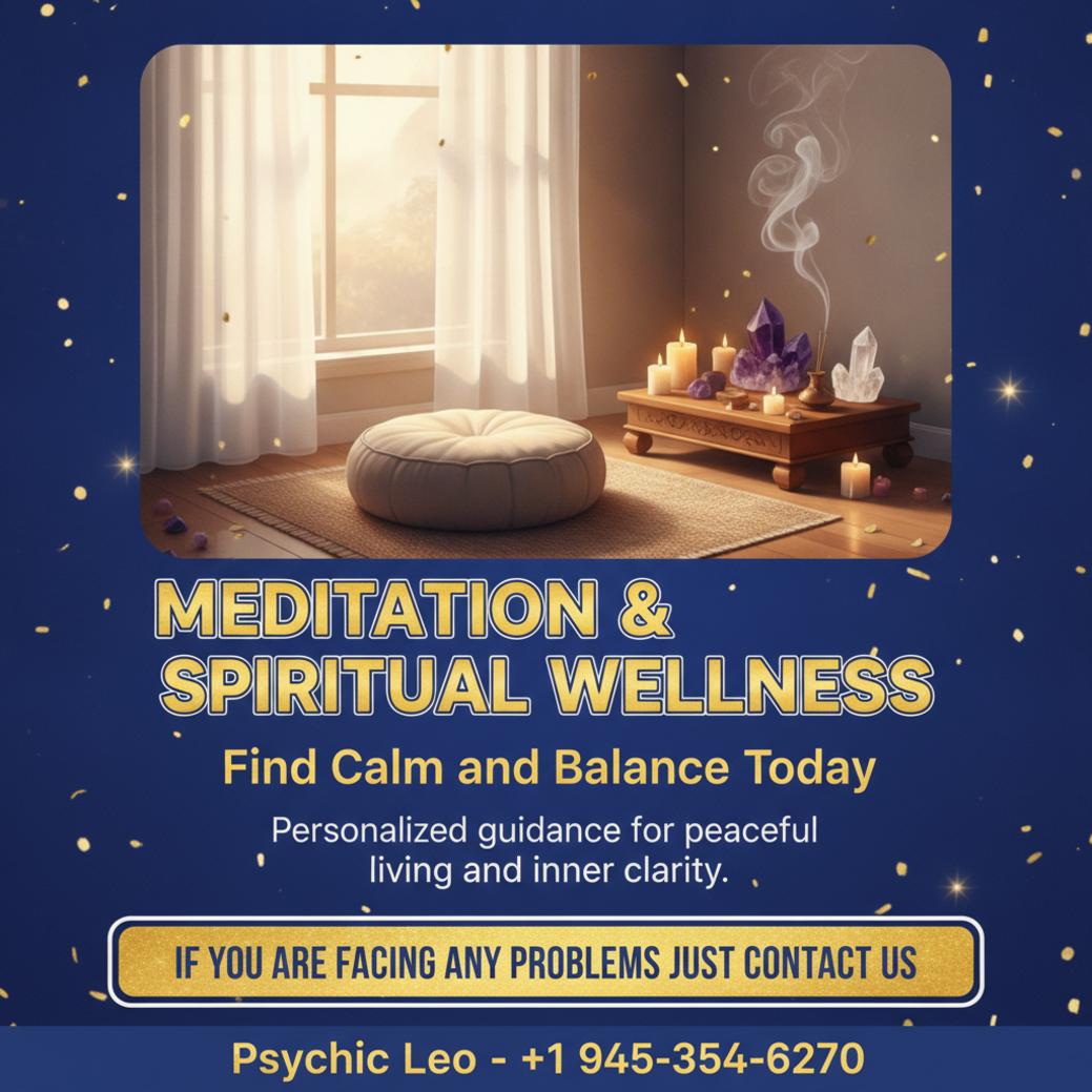 Meditation and spiritual wellness setup with crystals in Manor TX