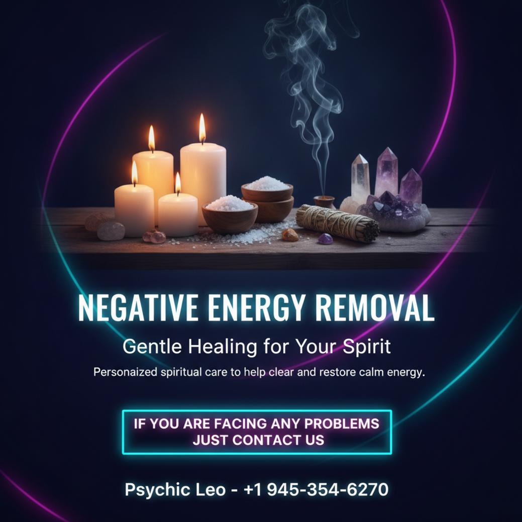 Negative energy removal altar with candles and crystals in Hutto, TX