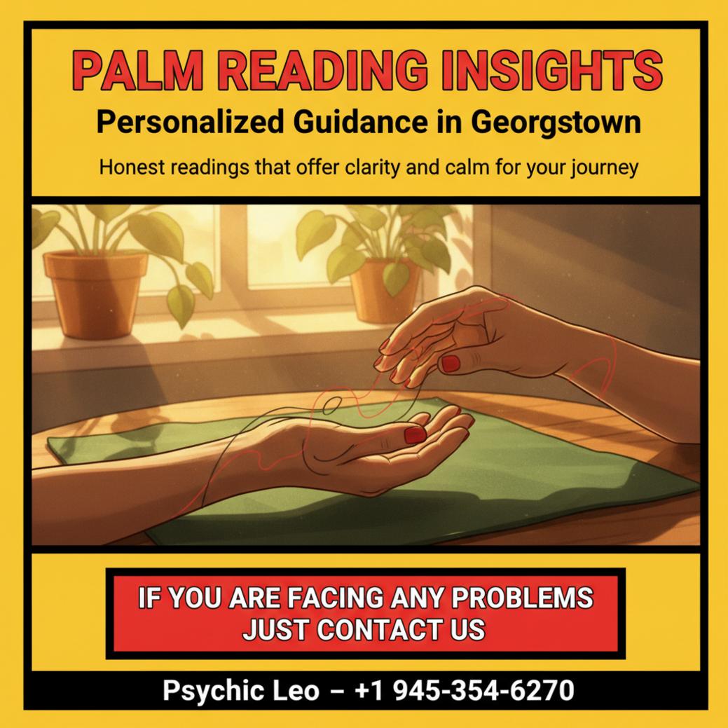 How Palm Reading Reveals Life’s Path in Georgetown, TX Palm reading session with warm light in Georgetown, TX setting