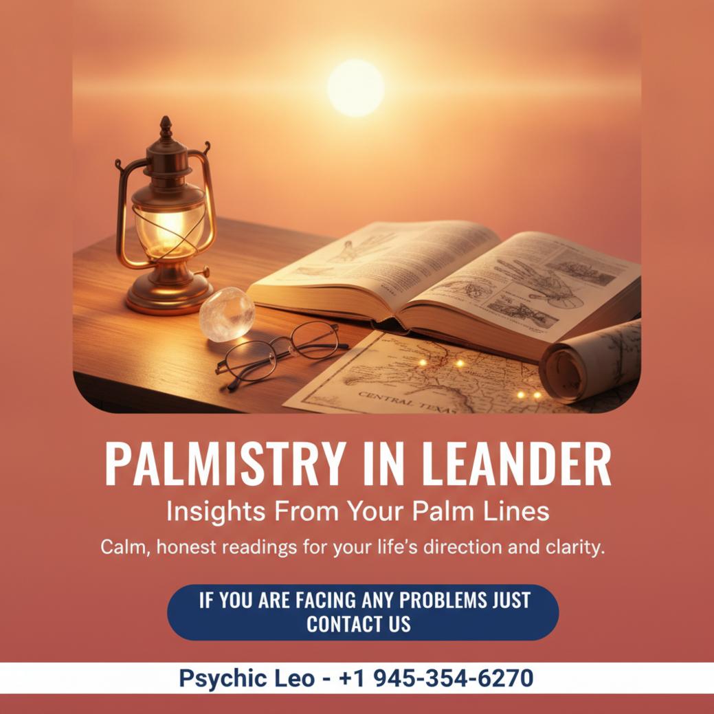 Discover How Palmistry Can Guide You in Leander, TX Palmistry reading setup with hands and books in Leander, TX