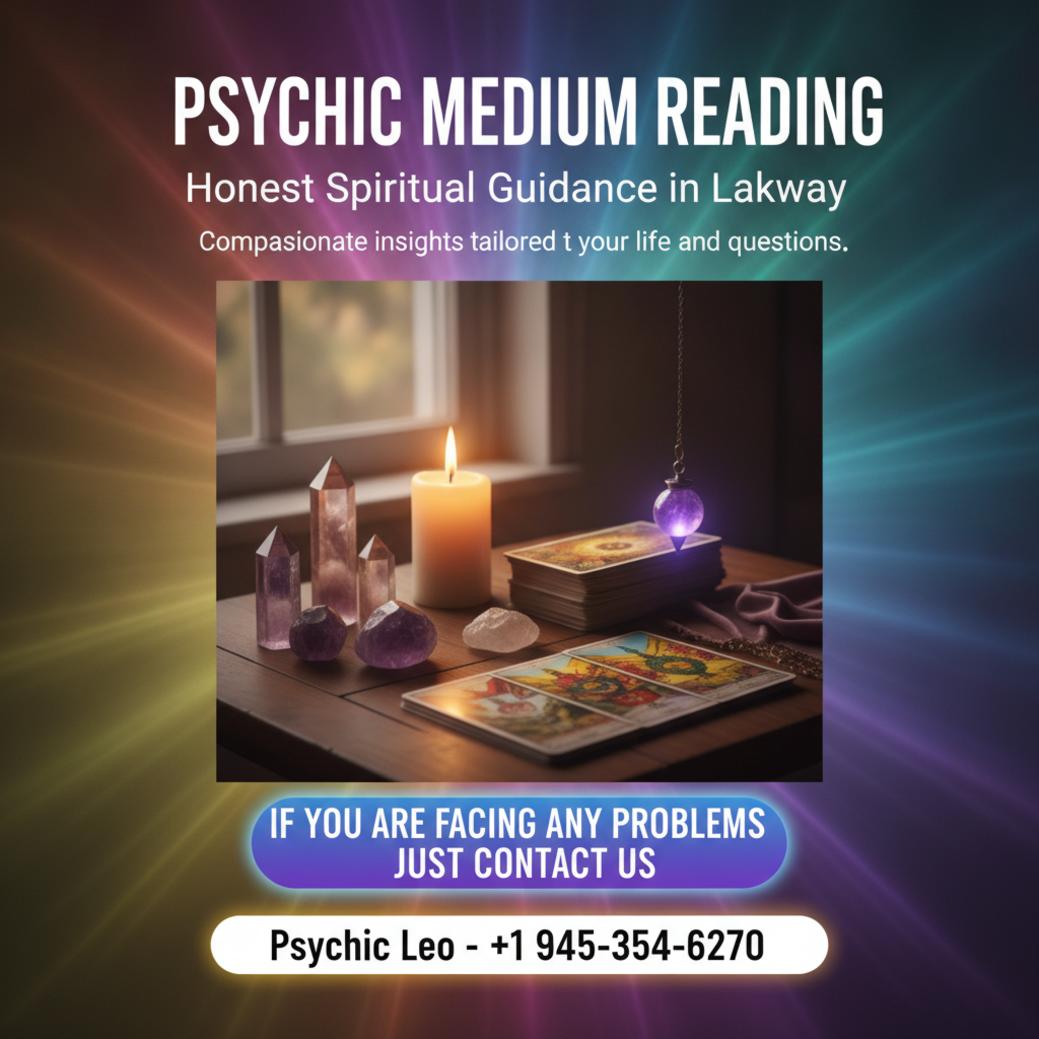 psychic medium reading setup with candles and tarot cards in Lakeway Texas