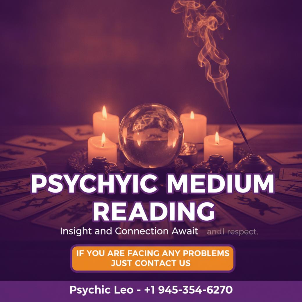 Softly lit table with crystal ball and candles for psychic medium reading in Pflugerville