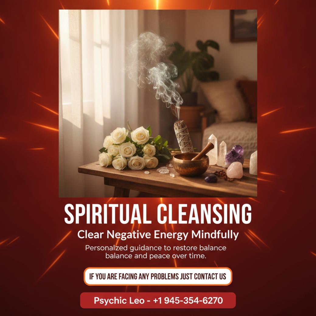 Spiritual cleansing altar with sage and crystals in Georgetown, TX room