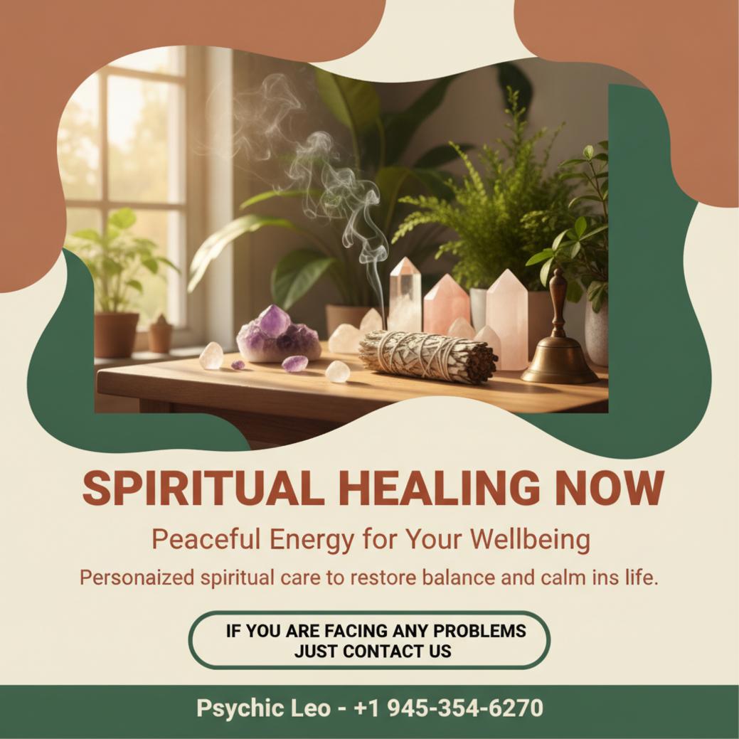 Spiritual healing altar with crystals and incense in Buda TX session room