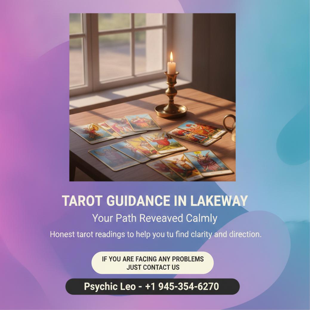 tarot card reading on wooden table in Lakeway, TX setting