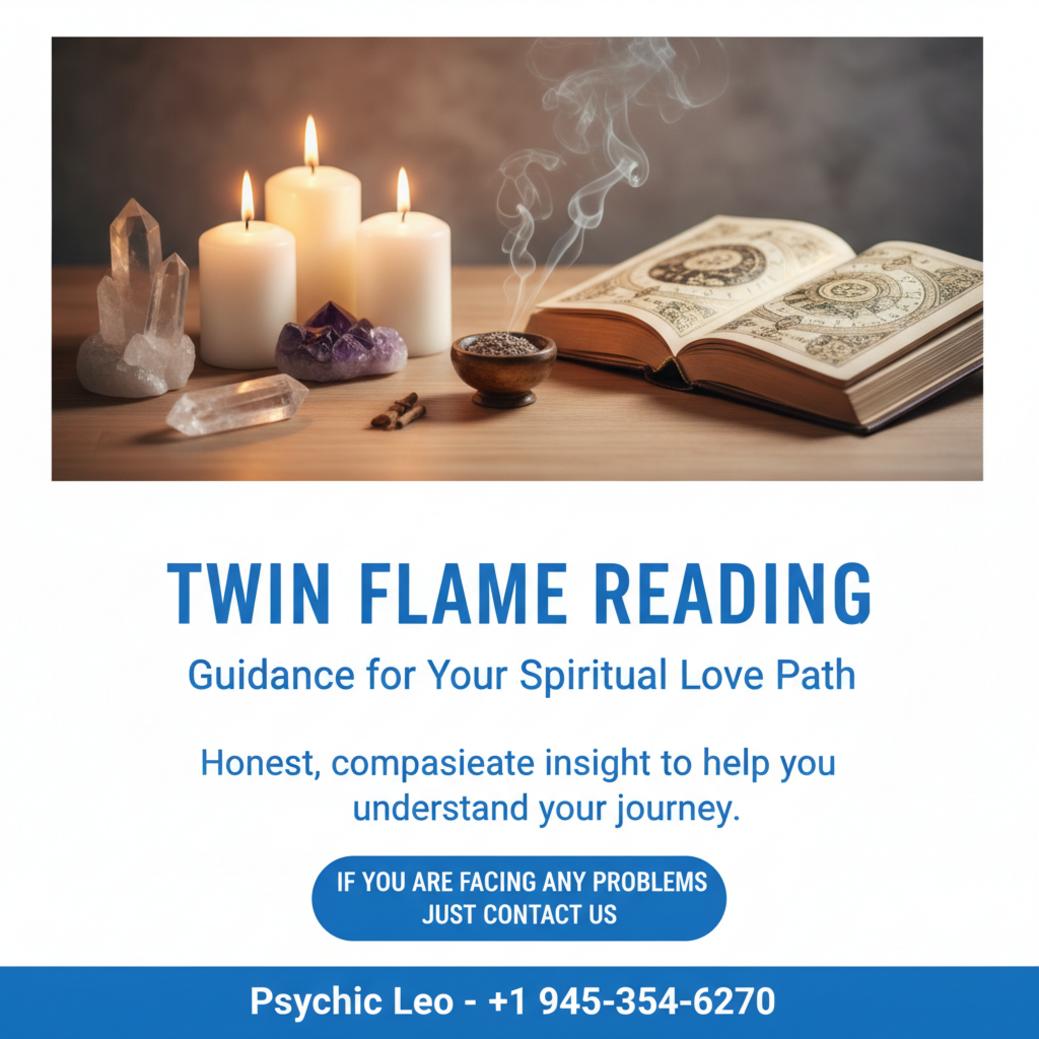 Twin flame reading setup with candles and astrology book in Cedar Park