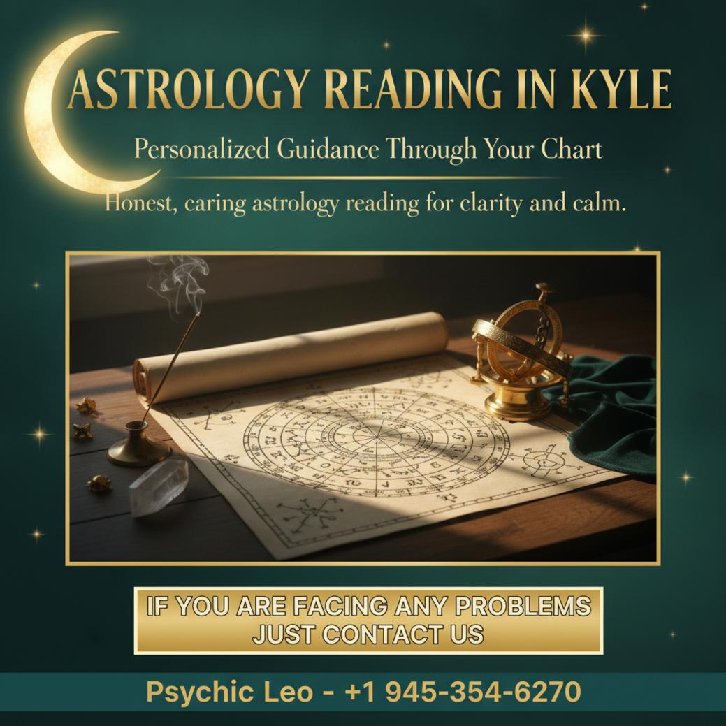 Astrology reading setup with birth chart in Kyle, TX peaceful light