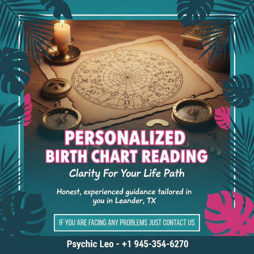 birth chart reading setup with Vedic astrology tools in Leander TX