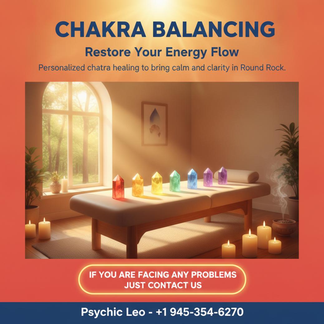 chakra balancing crystals and candles in peaceful Round Rock therapy room