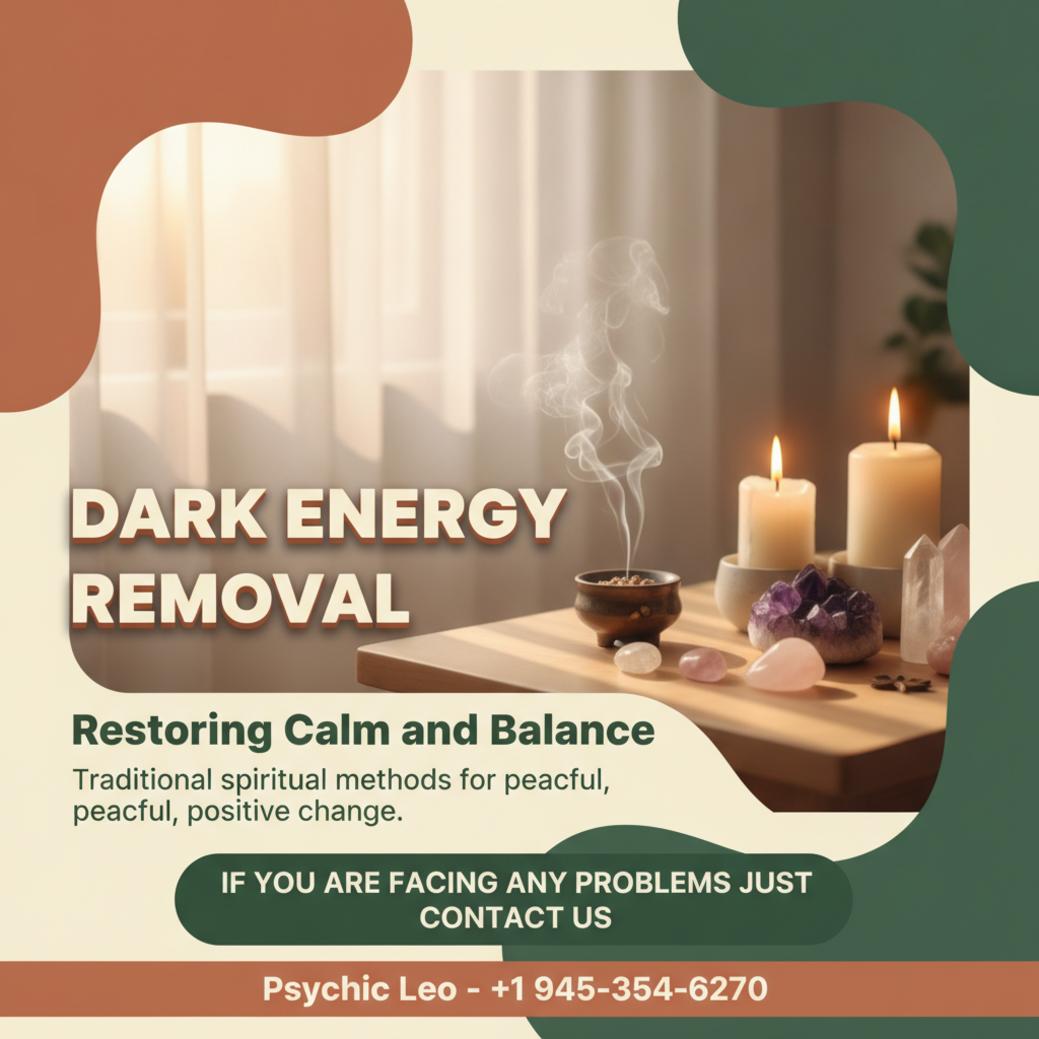 Dark energy removal spiritual altar with candles in Cedar Park
