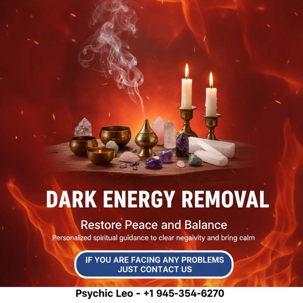 Dark energy removal altar with incense and crystals in Round Rock