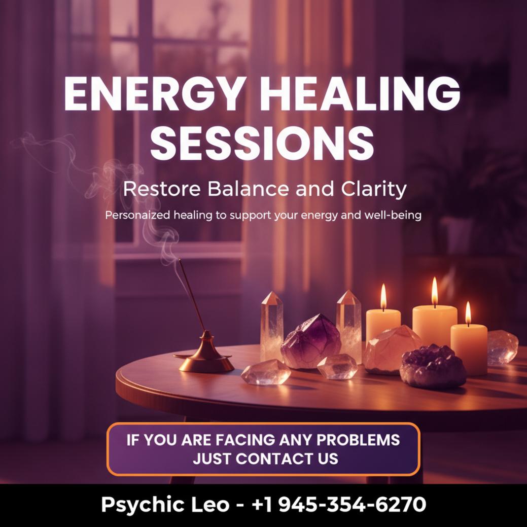 Calm energy healing session setup with crystals in Austin, TX