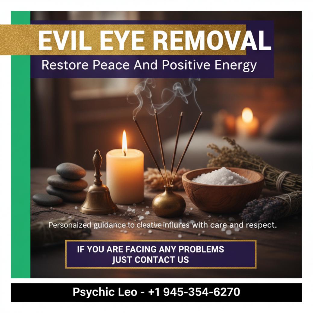 Evil eye removal spiritual items on wooden altar in Cedar Park